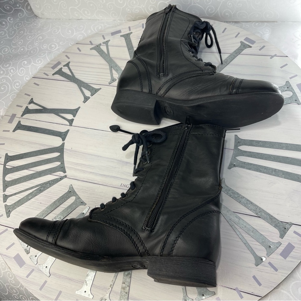 Steve Madden Black Combat Boots - Picture 8 of 14
